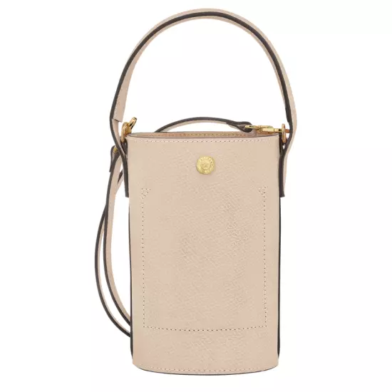 Longchamp Eggshell White Leather Epure XS Crossbody Bucket Bag $360 NEW