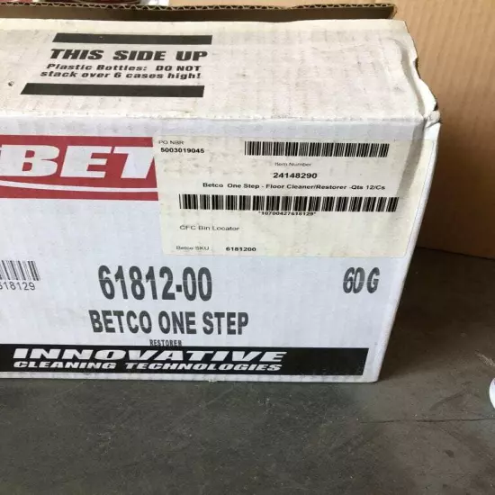 BETCO One-Step 61812-00 Floor Cleaner / Restorer ; 1QT Bottle -NIB of 12