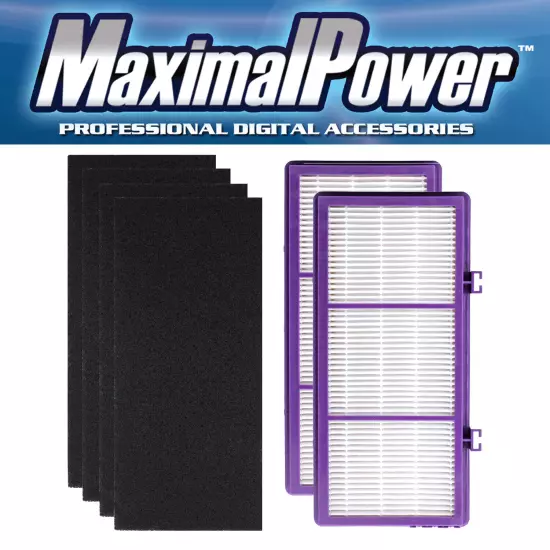 Replacement HEPA D Filter for Holmes AER1 HAPF300/HAP30 (2 PK + 4 Carbon Sheets)