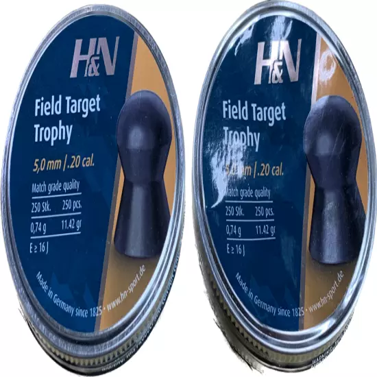 H&N Sport Field Target Trophy .20 Cal 11.42gr (250ct) (2 DAMAGED Tins)