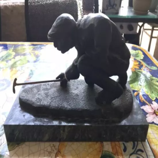 A San Pacific Int’l Bronze Hand Crafted Golfer Figure/Sculpture