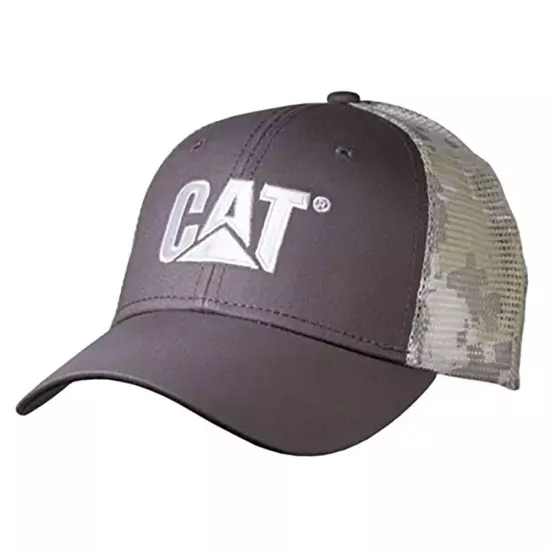 Caterpillar CAT Equipment Winter Snow Digi Camouflage Snapback Mesh Cap/Hat