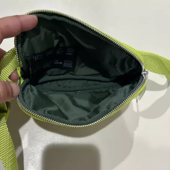 LACOSTE Leather Lime Neon Waist Bag