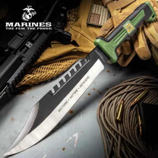 16" USMC TACTICAL HUNTING SURVIVAL RAMBO FIXED BLADE MACHETE KNIFE Camping Axe