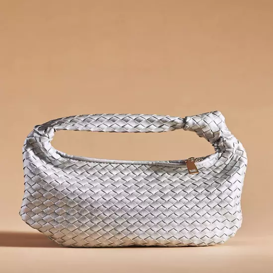 Melie Bianco Brigitte Satchel Mini Edition (Drew) Vegan Woven Knot Bag ANTHRO!