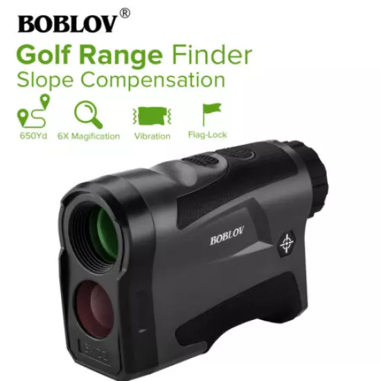 BOBLOV 6x22 Golf Range Finder + Slope Function USB Charging 600m Telescope