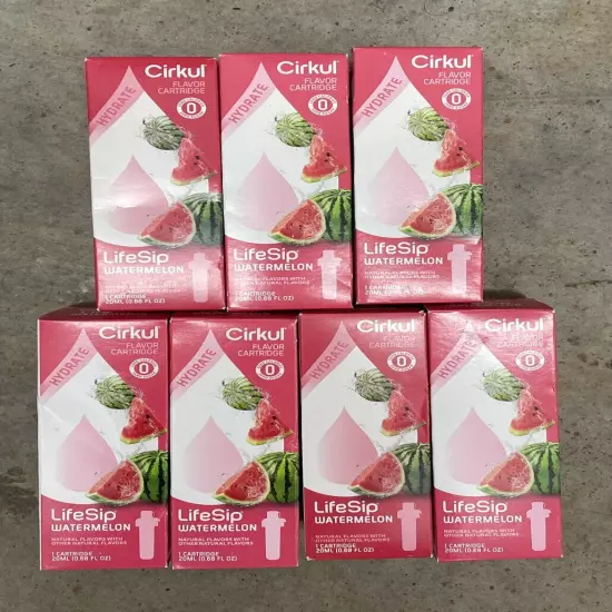 Cirkul Flavor Cartridges Energy LifeSip Drink WatermellonEXP 2025 Lot of 7