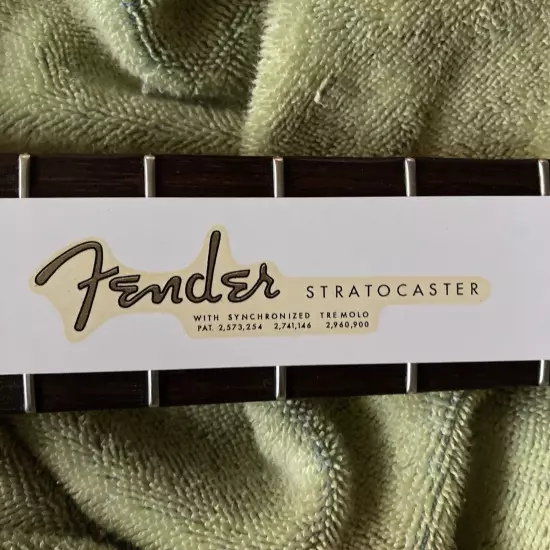 STRATOCASTER FENDER 1963 1962 1961 1964 Perfect logo WATERSLIDE RAISED Decal