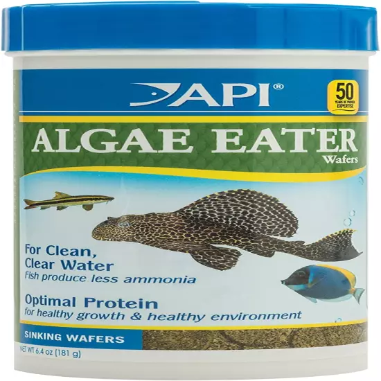 Api Algae Eater Premium Algae Wafer Fish Food 6.4 oz