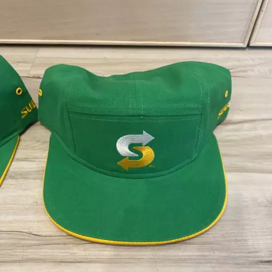 Subway Green Hat Snapback Hat SUBWAY Hat Brand New Official SET OF 2