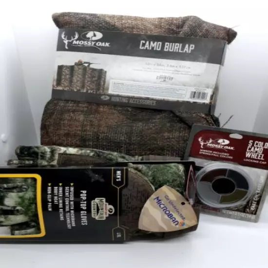 NEW Mossy Oak Camo Burlap Fabric Blind Cover Break-Up Country 12ft x 54" bundle