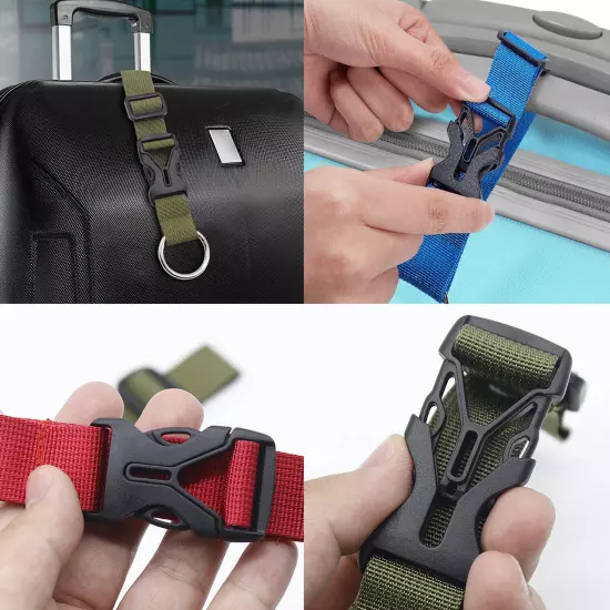 Luggage Straps Tie Belt Travel Suitcase Luggage Baggage Adjustable Loop Buckle