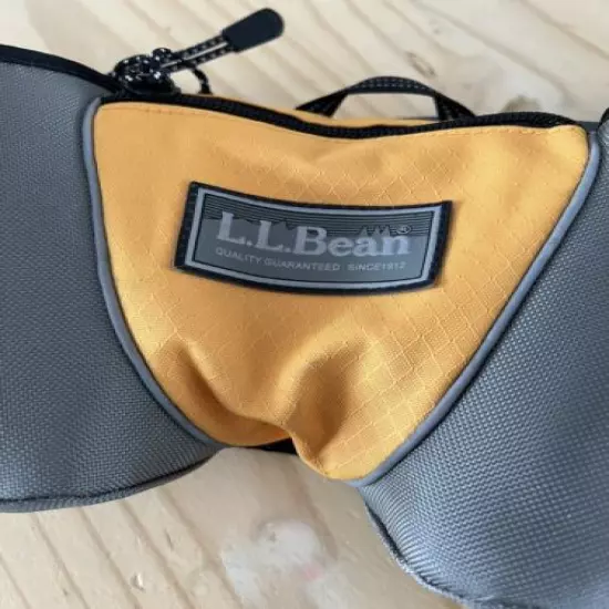 ll bean two water bottle holder hydration NO BOTTLES Gray & Yellow