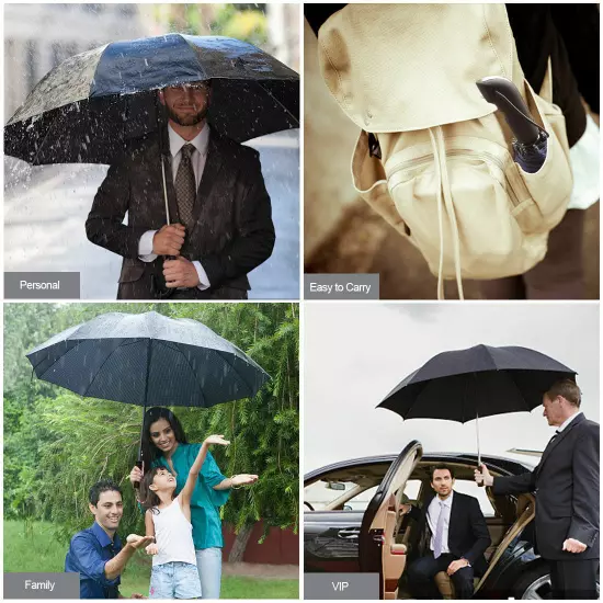 Automatic Umbrella Anti-UV Sun/Rain Windproof 3 Folding Compact Umbrella