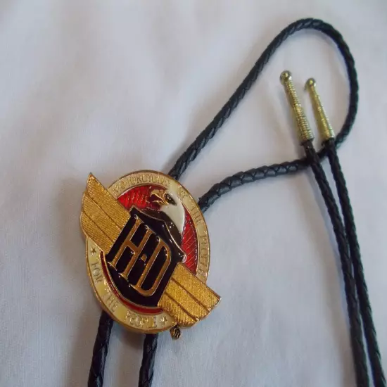 Genuine~Harley Davidson~Bolo Tie~Motorcycle~Biker~Tie~Rodeo~Jewelry~Old Stock