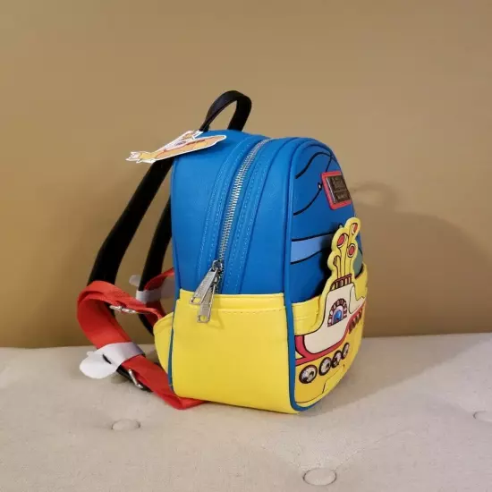 Loungefly the Beatles Yellow Submarine Mini Backpack All you Need is Love NEW