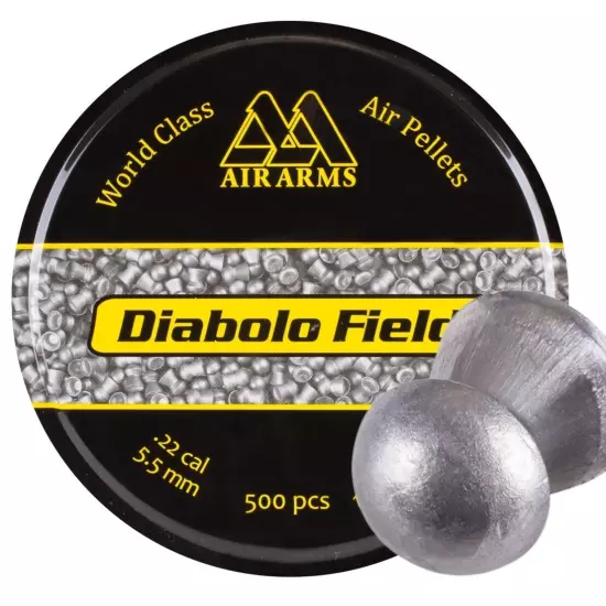 AIR ARMS World Class 500 Count DIABOLO FIELD Domed 5.5mm .22 Caliber Air Pellets