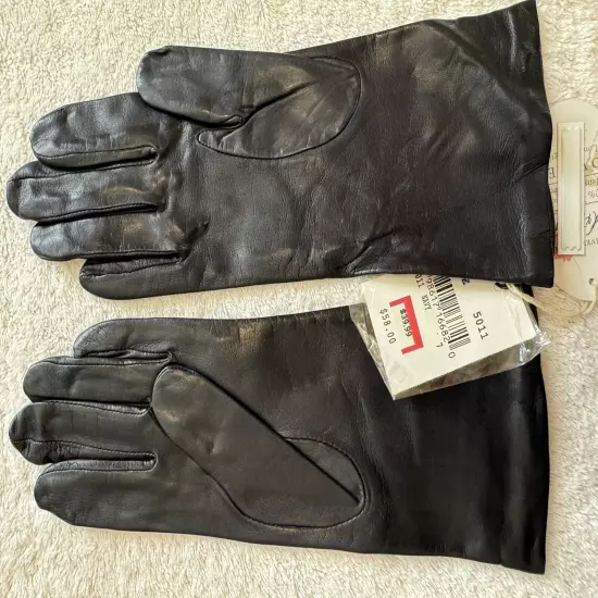 Lord & Taylor Leather Gloves 100%Silk-Lined Size 7