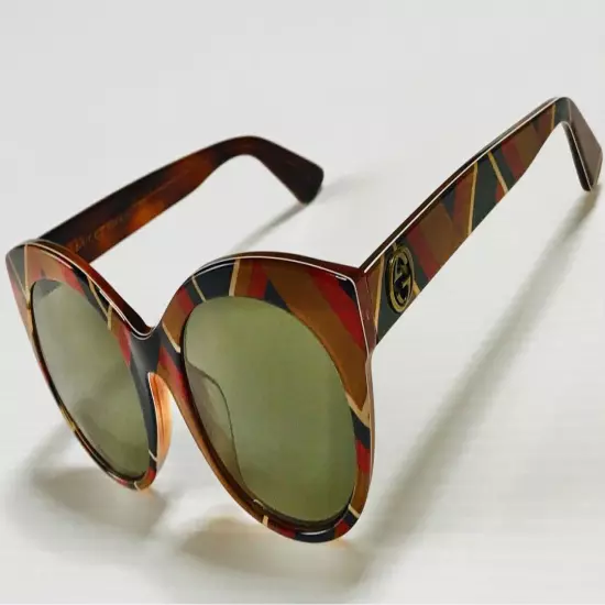 Gucci Sunglasses Gg0028Sa Gold Tigereye USED 