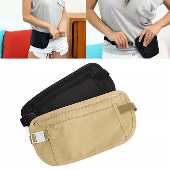 Travel Money Belt Hidden Waist Security Wallet Bag Passport Pouch ID Holder Z Sn