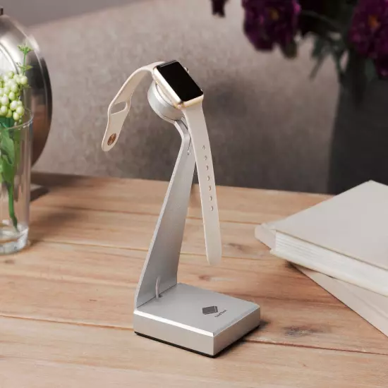 Solid Base Aluminum Desktop Stand For Apple Watch Charger Base Charging Dock