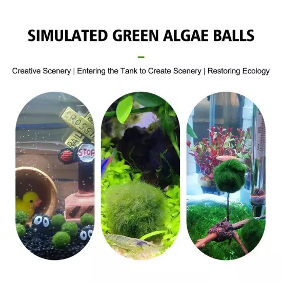 2/3/3.5/4cm Fish Tank Simulated Landscaping Chlorella, 3pcs, Fish Toys'