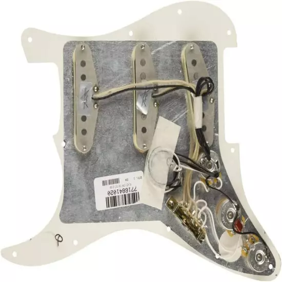 Fender Custom 69 Prewired Stratocaster Pickguard, 13.5x12.75x2.25" - 3-ply White