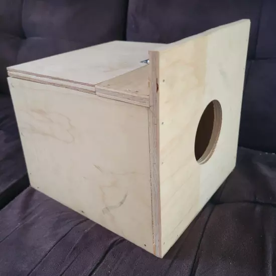 Bird Nest Box( 10"x10"x 8") For Cockatiel, Lovebird, English parakeets