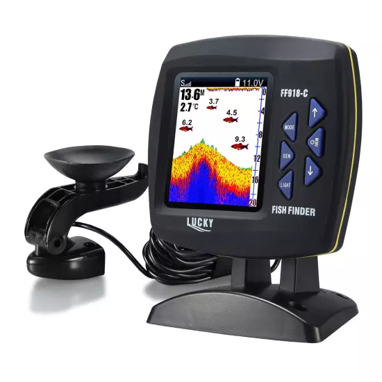 Wired Fishing finder Sounder Fish Detector Monitor LCD Locator Boat Fishfinder