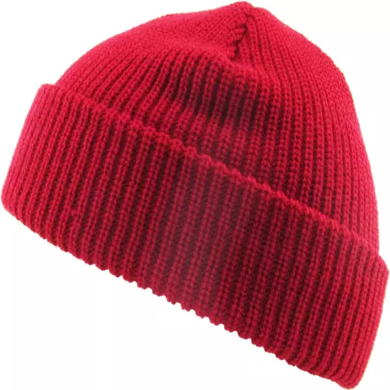 Warm Winter Knit Cuff Beanie Cap Fisherman Watch Cap Daily Ski Hat Skully