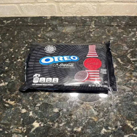 Unreleased Limited Edition Oreo Coca Cola With Popping candy Cookies 10.68 Oz