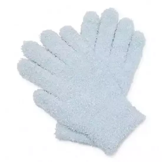 Fuzzy Gloves MixIt Essentials Blue Women SOFT One Size Stretch NEW