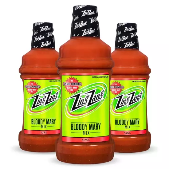 Zing Zang Bloody Mary Mix 1.75L Pack of 3 Zesty and Spicy Premium Blend