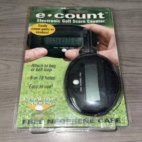 E Count Electronic Golf Score Counter (Counts Putts Or Strokes) NEW SEALED