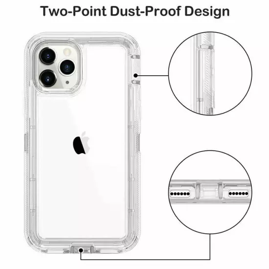 For iPhone 15 16 Pro Max 14 13 12 11 X XR 78 Plus SE Shockproof Clear Cover Case