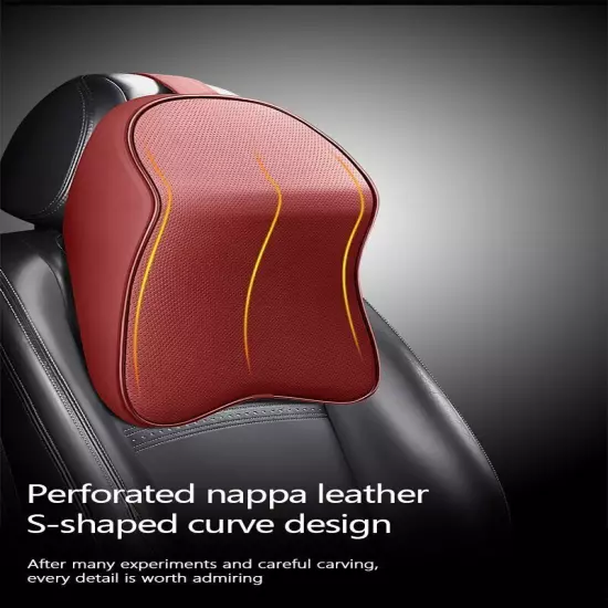 PU Leather Car Headrest Head Neck Rest Pillow Car Seat Head Support Pillow Neck 