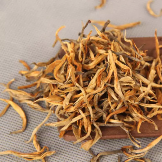 Yunnan Spring Tea Top Gold Wire Dian Hong Tea Red Single Bud Organic Black Tea