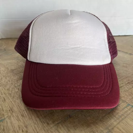 Blank Truckers Hat Red Hat Snap Back Tags Adult Size M Red Hat Baseball Cap