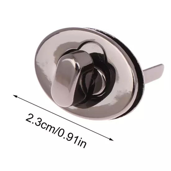 Metal Oval Twist Lock Clasp Turn Lock For DIY Handbag Purse Luggage Hardware