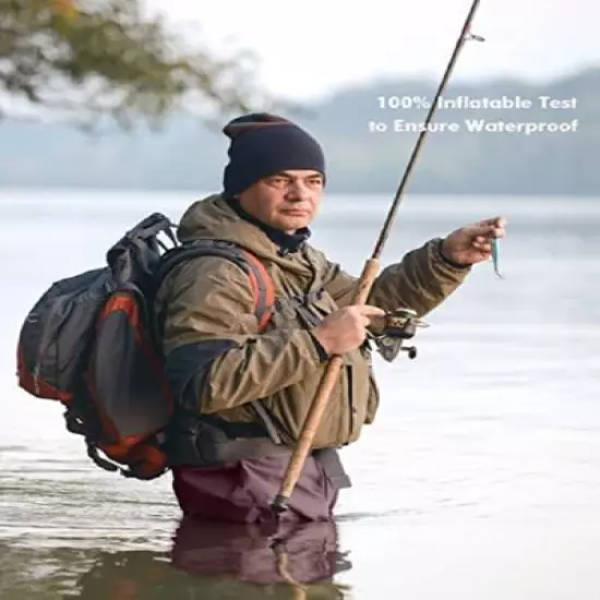 2-Ply Nylon/PVC Waterproof Chest Wader Bootfoot Wader for Fishing Hunting Unisex