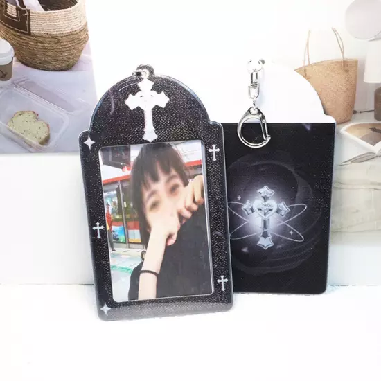 Cute Photocard Holder Idol Photo Case ID Card Cover Keychain Bag Pendant `