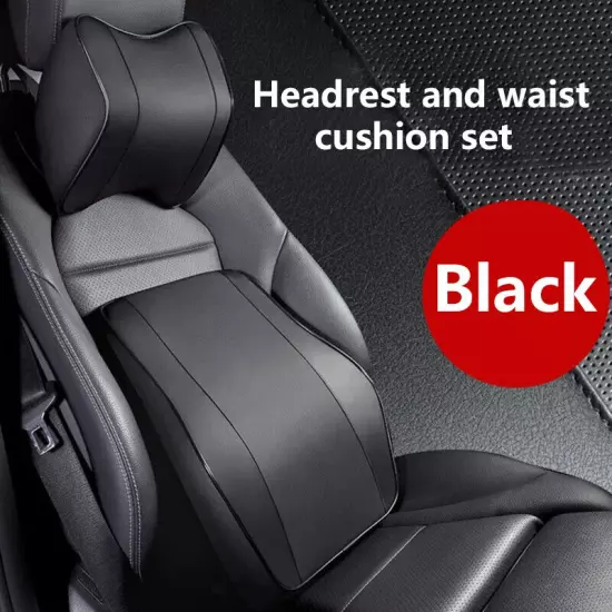 Car Lumbar Pillow Headrest Neck Rest Head Support Car Memory Foam Head Cushion