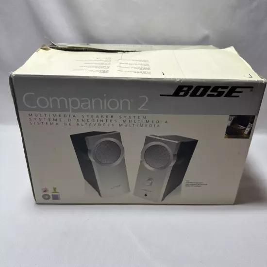 BOSE Companion 2 Multimedia Speaker System Cables Instructions Box