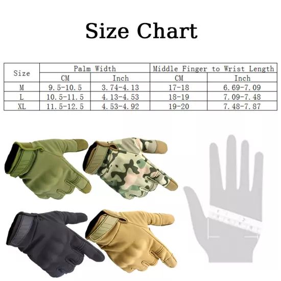 Tactical Gloves Touch Screen Military Outdoor Airsoft Hunting Full Finger Gloves