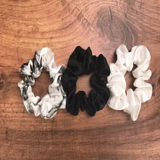 Celestial Silk Scrunchies for Hair - Pure Mulberry Silk Hair Ties 3 Piece Set