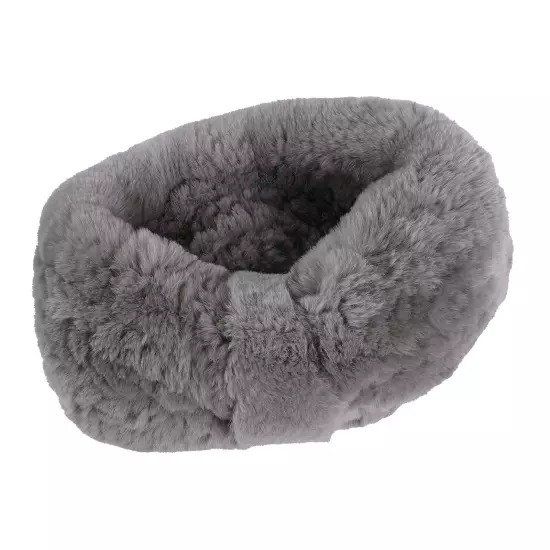 Women's Winter Cold Weather Headband Rex Rabbit Fur Elastic Headwarmer Hairband