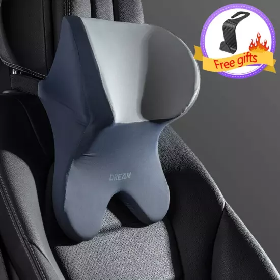 Car Headrest Waist Pillow Seat Support Office Neck Rest Car Back Lumbar Cushion