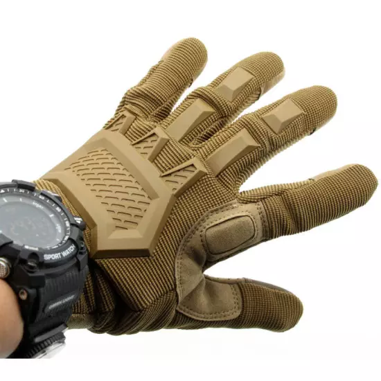 Mens Tactical Full Finger Gloves Army Military Combat Hunting Shooting Gloves