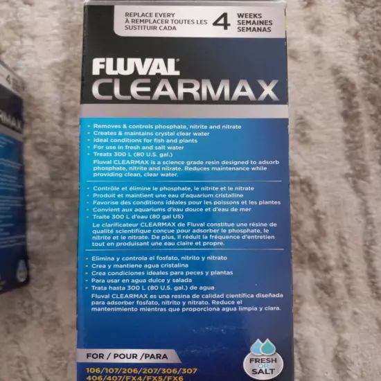 Fluval ClearMax Phosphate Remover Chemical Filter Media for Aquariums 100g New