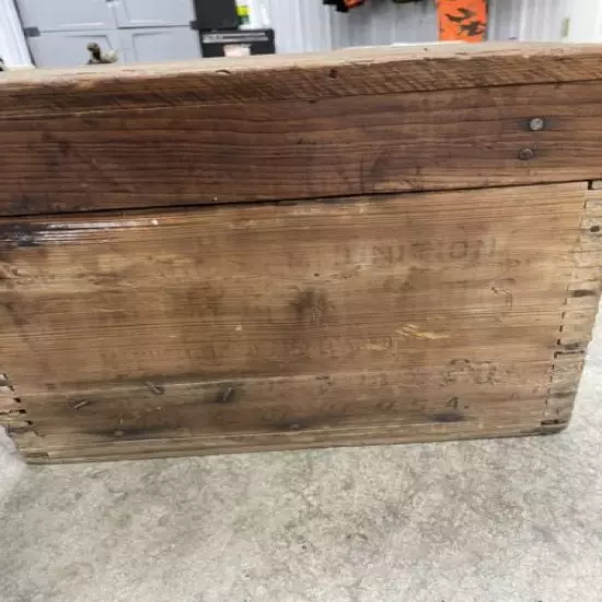 Western New Chief Vintage Ammo Wooden Wood Box Turned into electricians toolbox